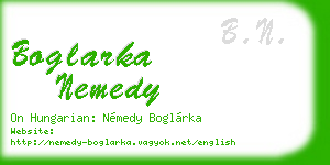 boglarka nemedy business card