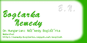 boglarka nemedy business card